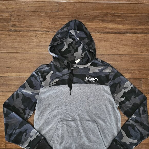 AEROPOSTALE camouflage HOODED SWEATSHIRT gray - Picture 2 of 7